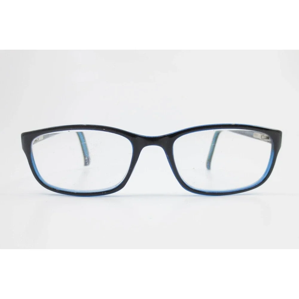 KP-20211 Rectangular Eyeglass Frames Black and Blue 48-17-130 Small Fit